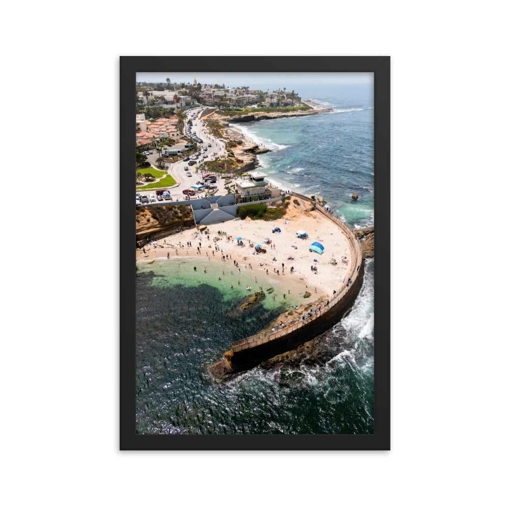 Kids At The Pool Framed poster