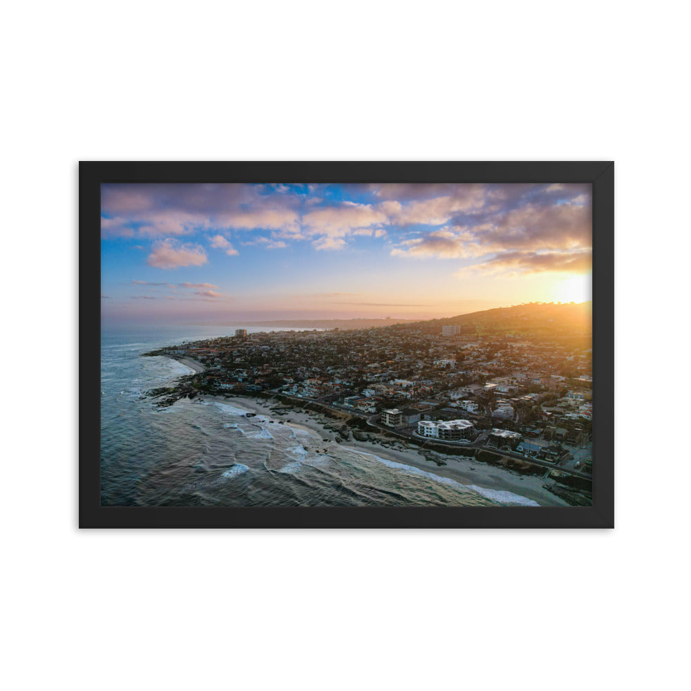 La Jollan Sunrise Framed poster