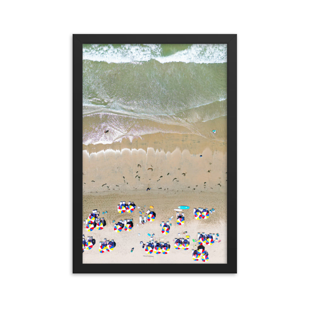 Beach Club Umbrella Framed poster