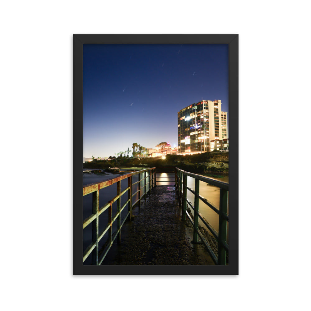 Late Night At The Pool Framed poster