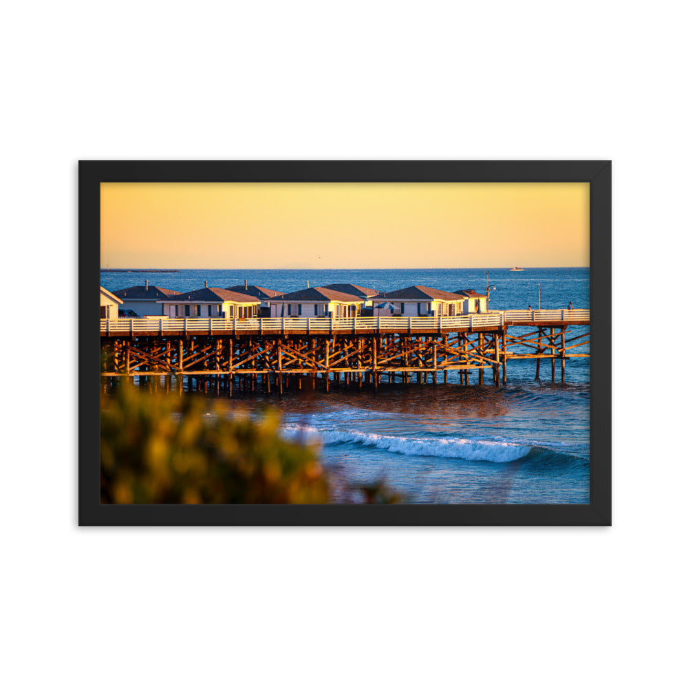 Crystal Clean Sunset Framed poster