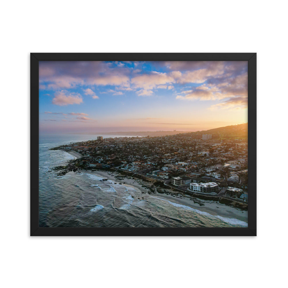 La Jollan Sunrise Framed poster