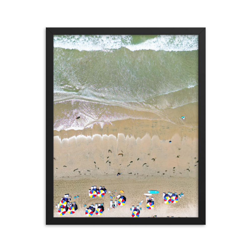 Beach Club Umbrella Framed poster