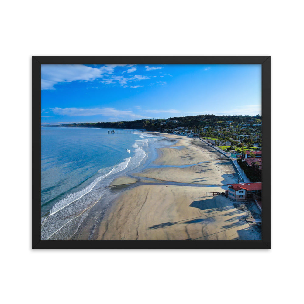 Not A Sole on the beach Framed poster