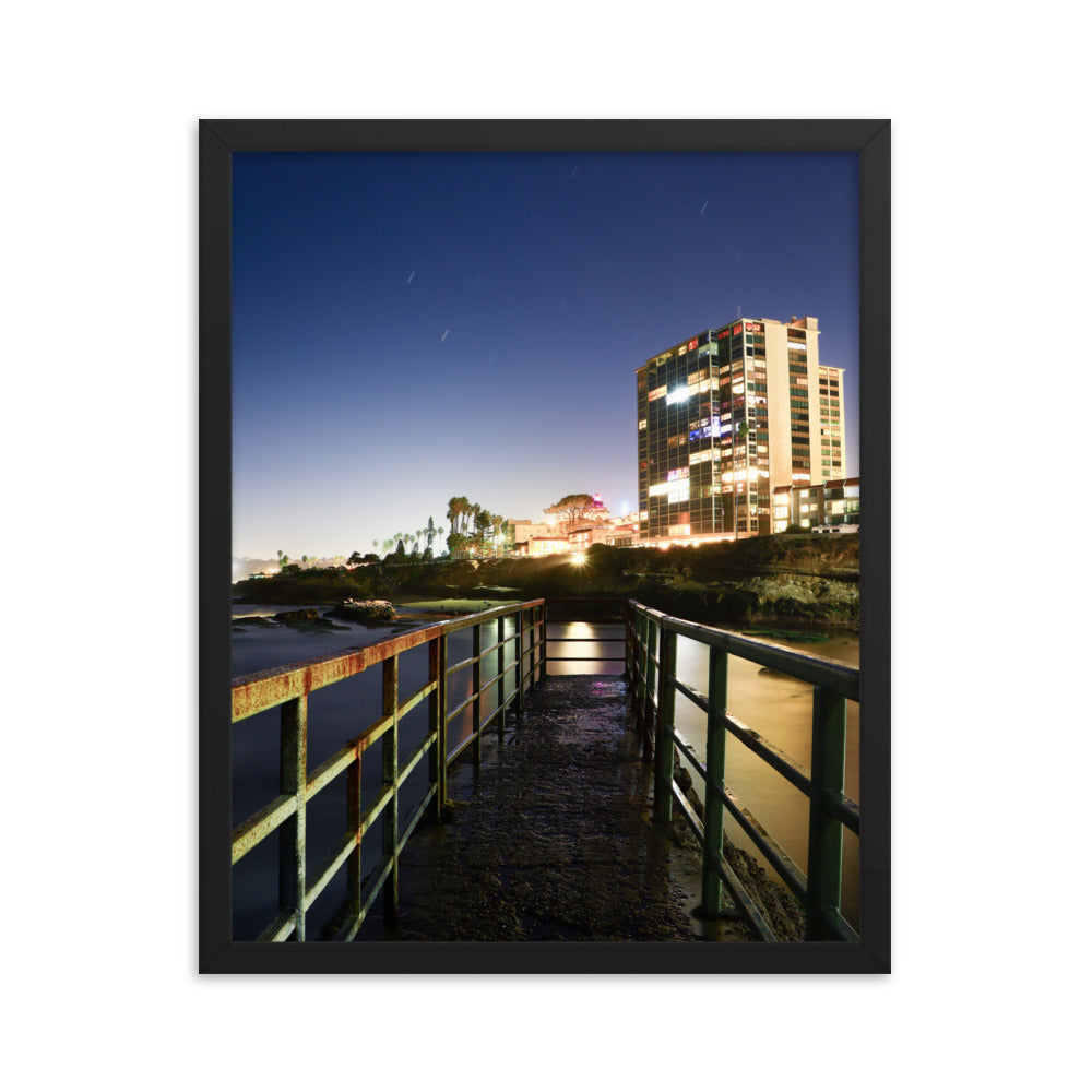 Late Night At The Pool Framed poster