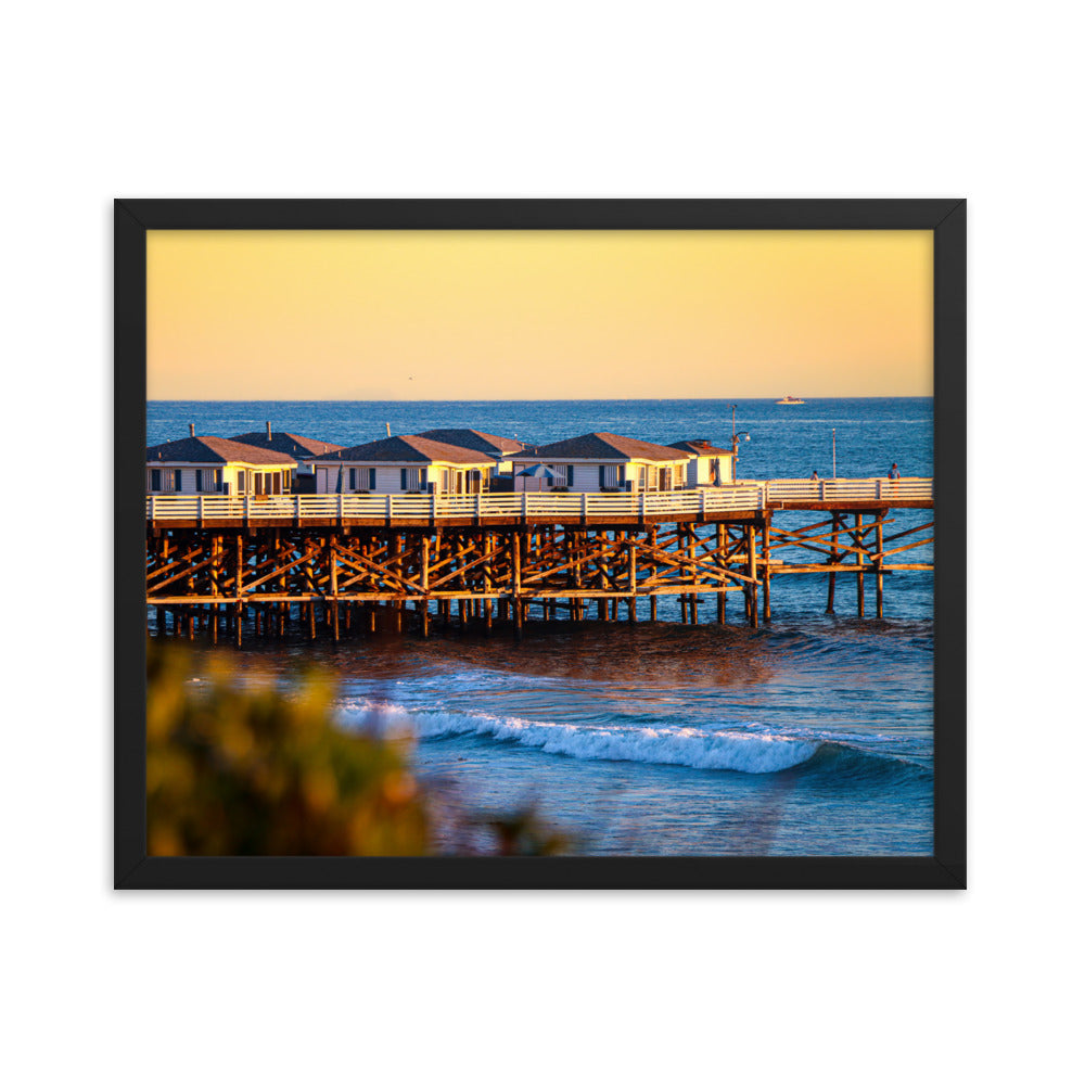 Crystal Clean Sunset Framed poster