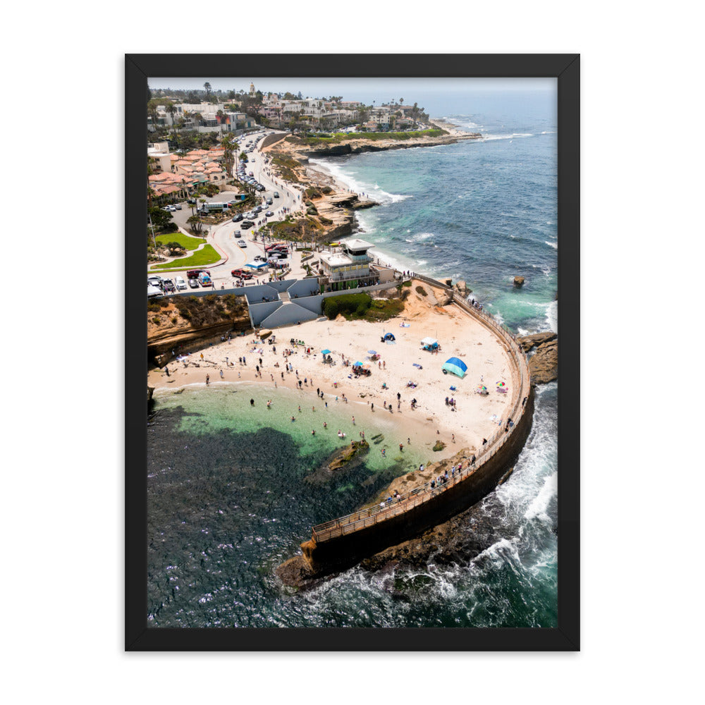 Kids At The Pool Framed poster