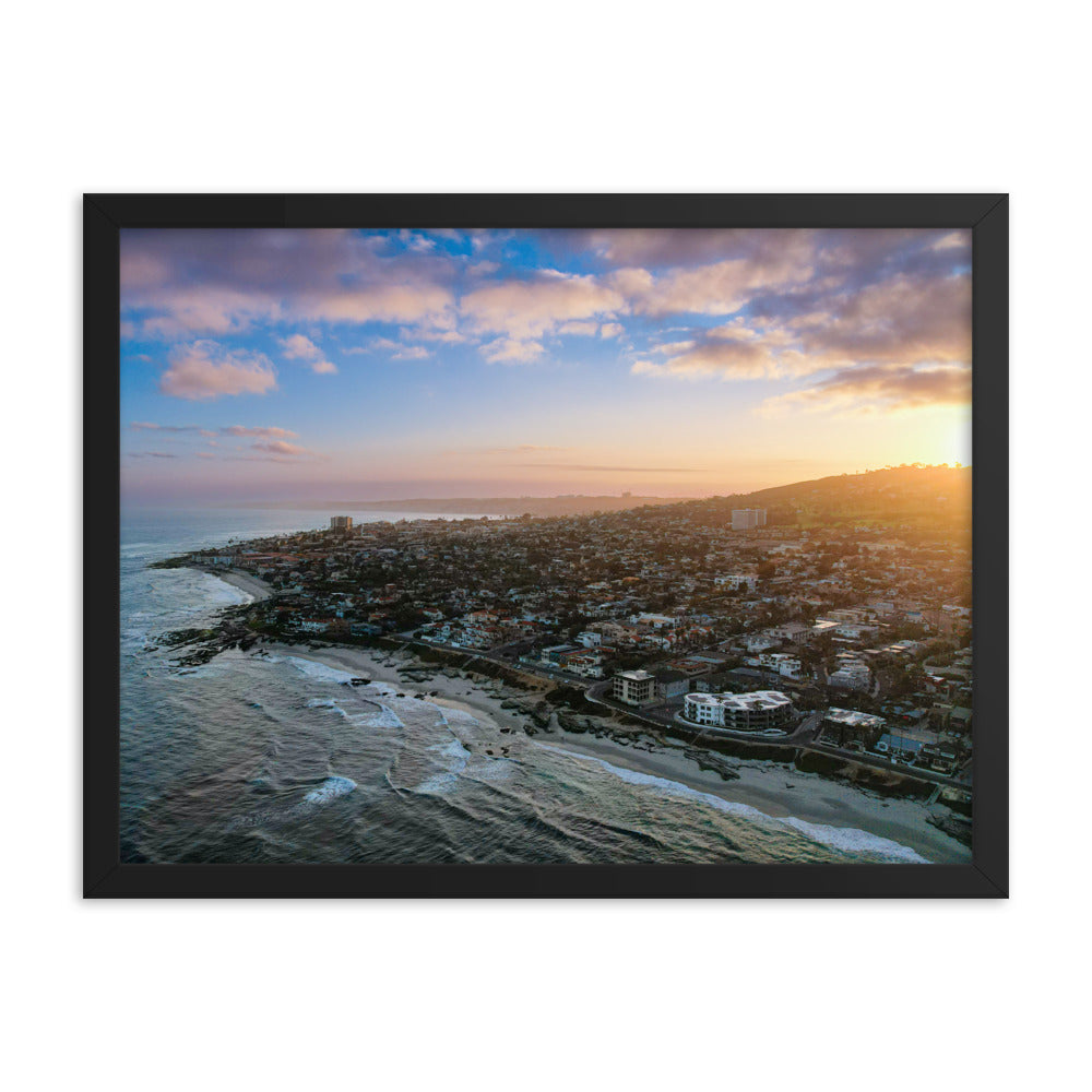 La Jollan Sunrise Framed poster