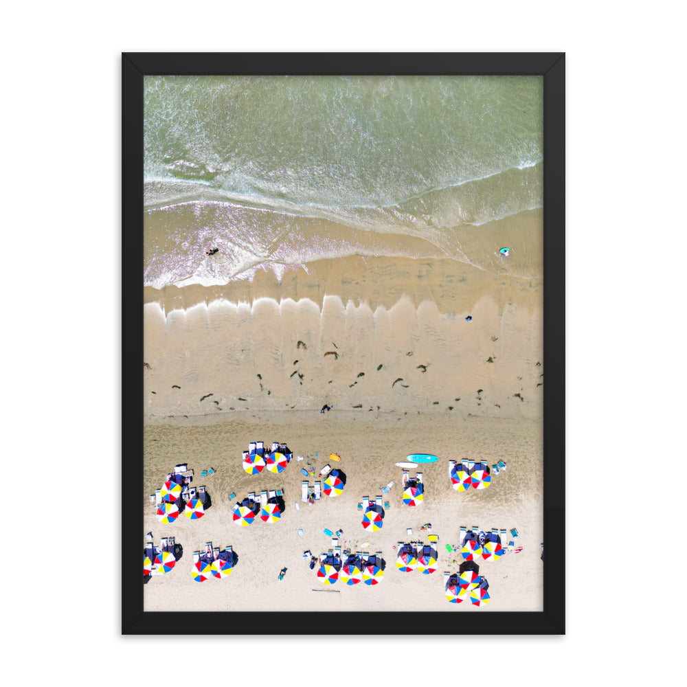 Beach Club Umbrella Framed poster