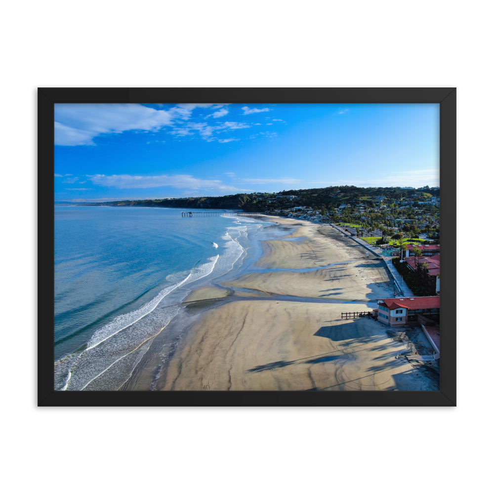 Not A Sole on the beach Framed poster