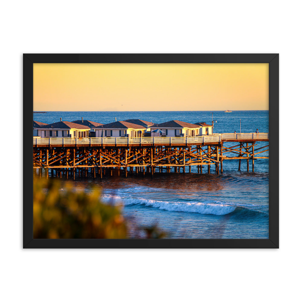 Crystal Clean Sunset Framed poster