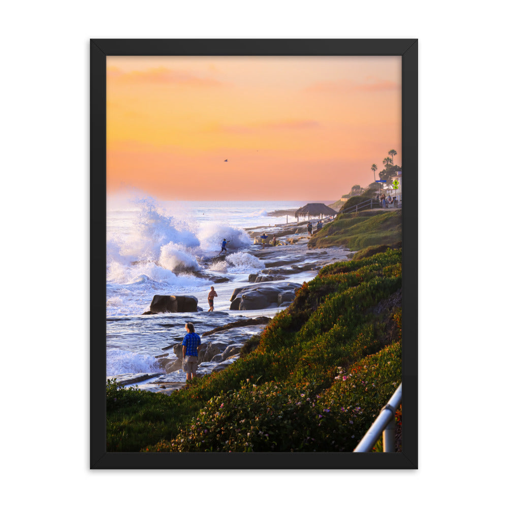 Watch Out For Waves Framed poster