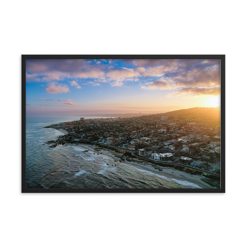 La Jollan Sunrise Framed poster