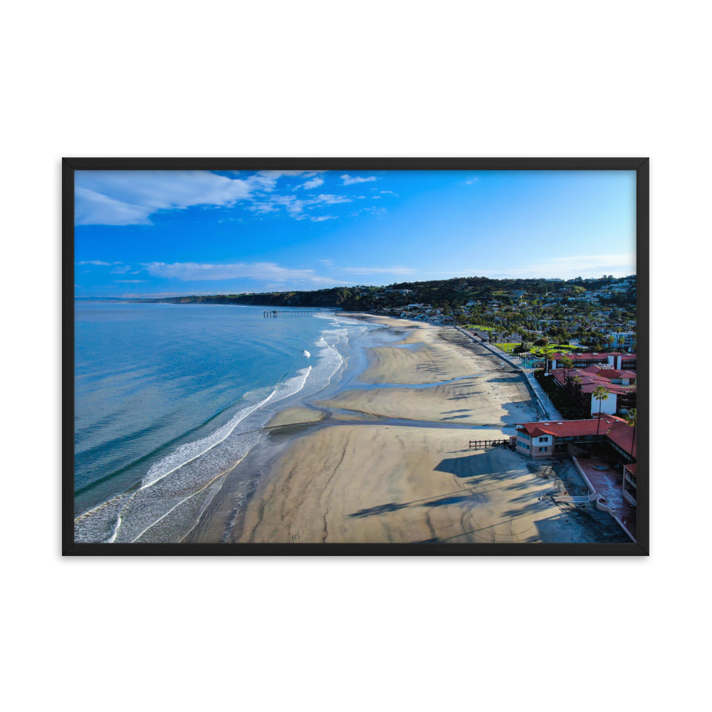 Not A Sole on the beach Framed poster