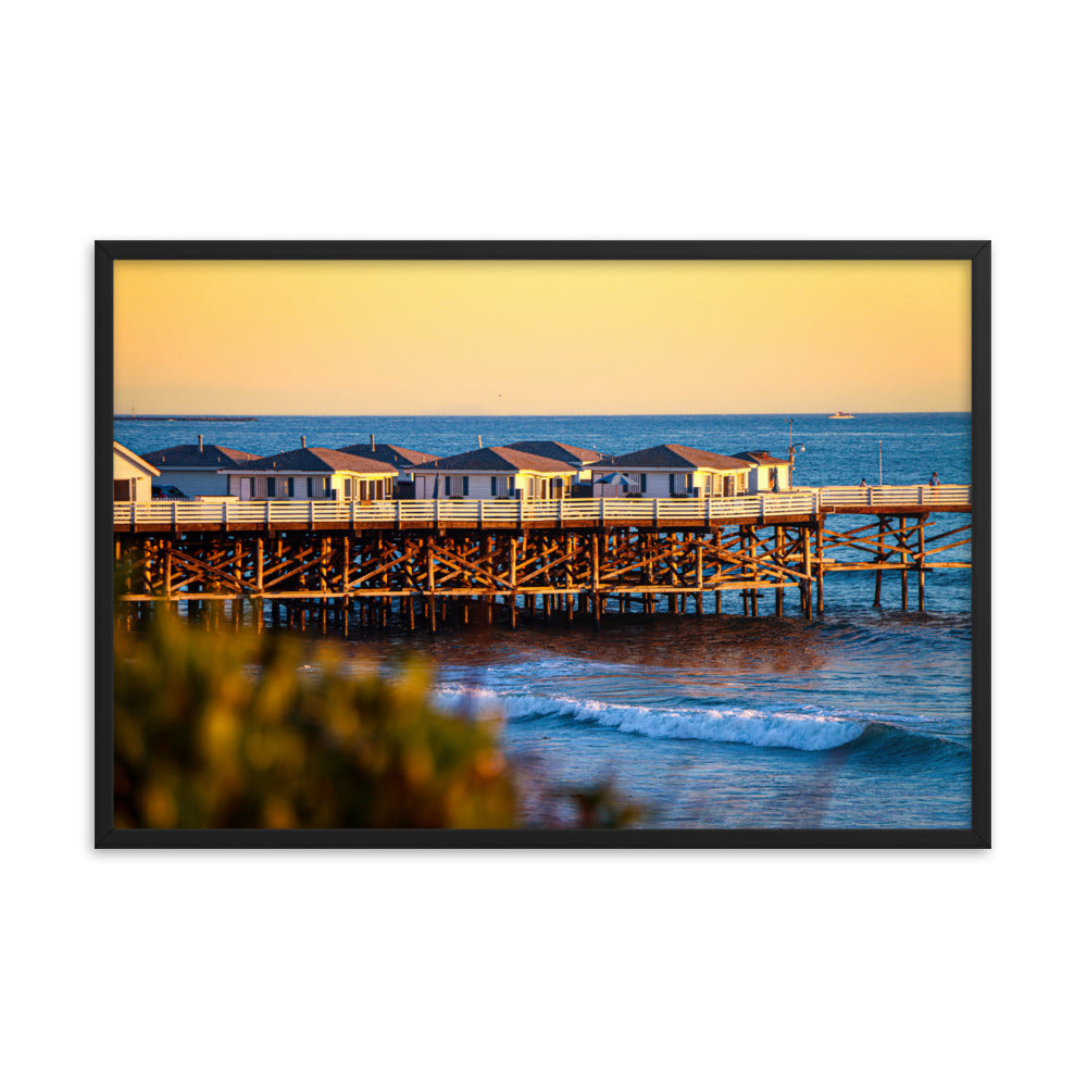 Crystal Clean Sunset Framed poster