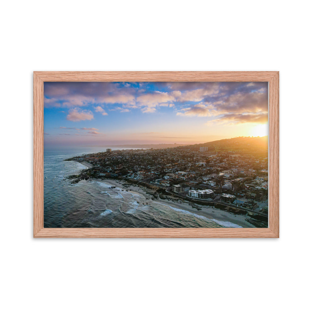 La Jollan Sunrise Framed poster