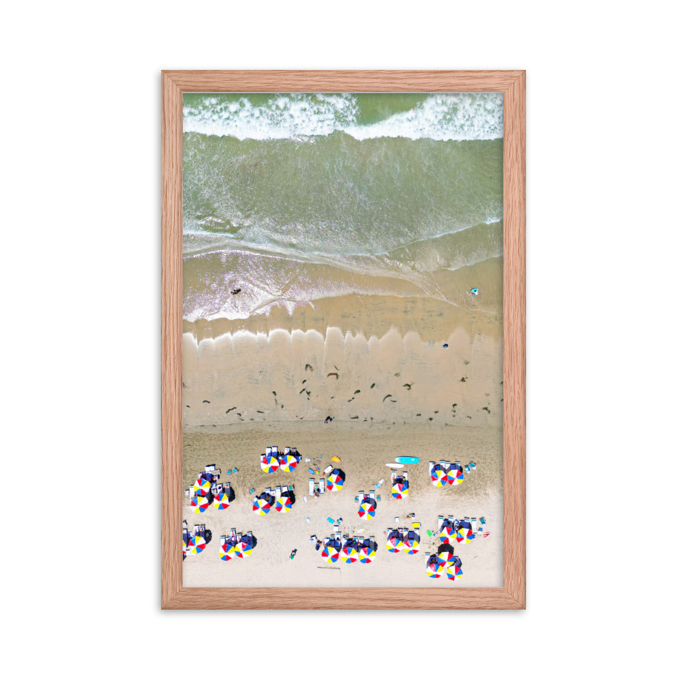 Beach Club Umbrella Framed poster