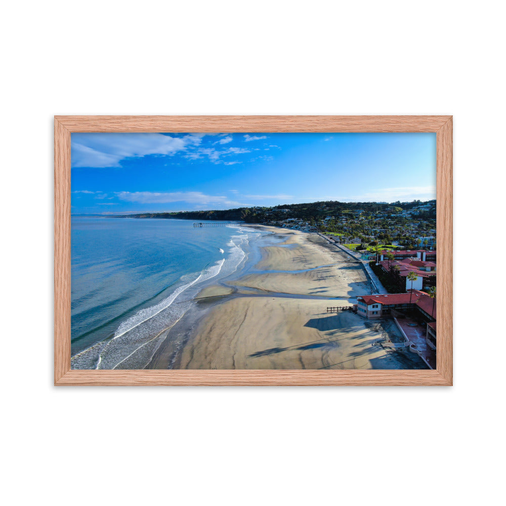 Not A Sole on the beach Framed poster