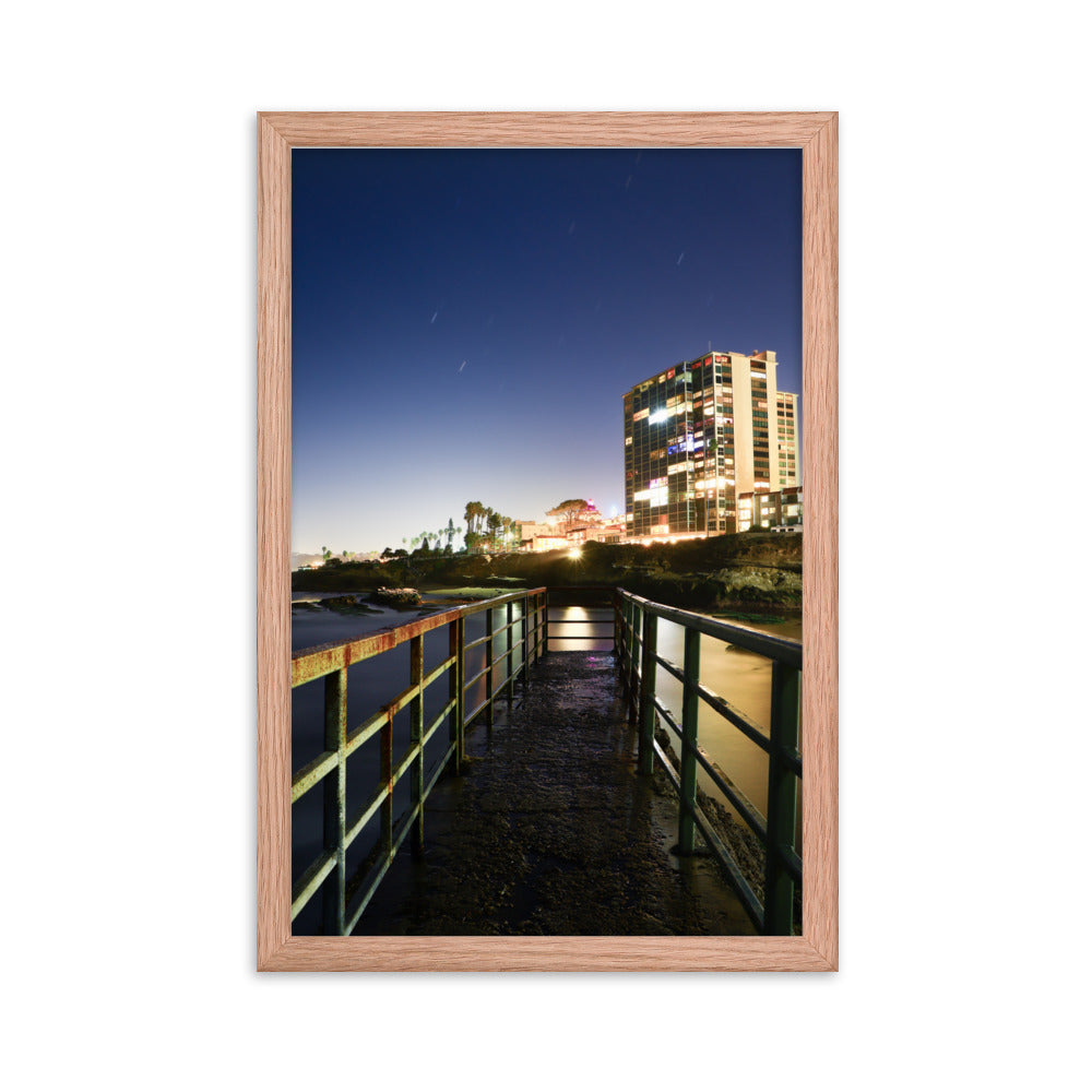 Late Night At The Pool Framed poster