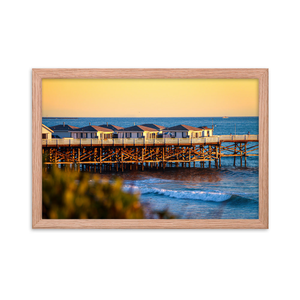 Crystal Clean Sunset Framed poster