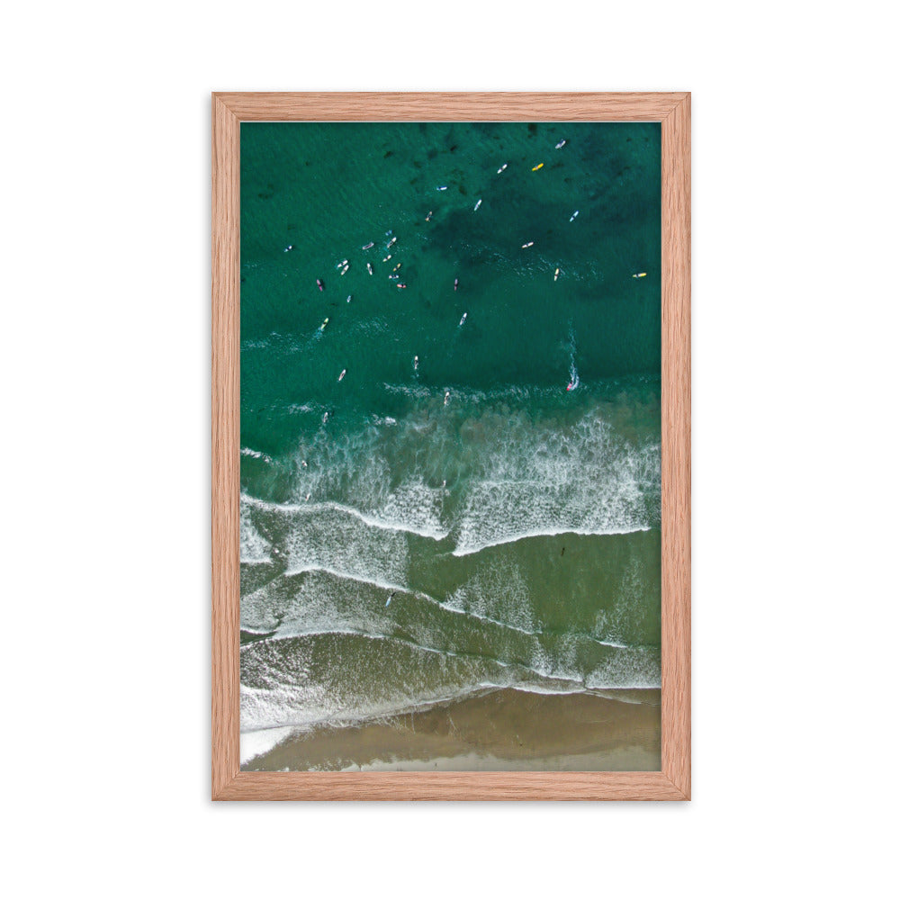 Surfing The Shores Framed poster