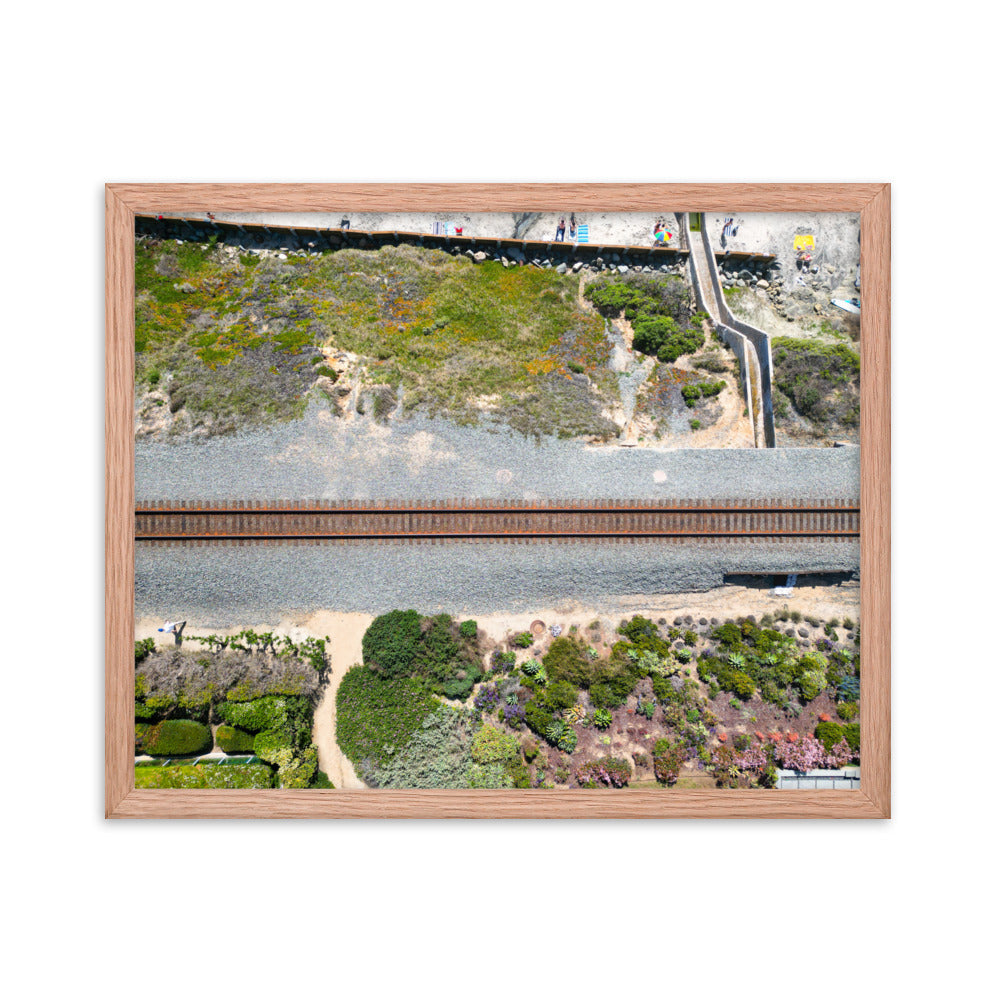 Train Tacks Del Mar Framed poster