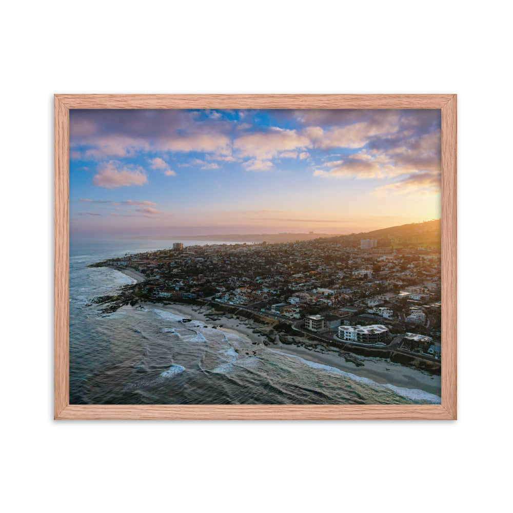 La Jollan Sunrise Framed poster
