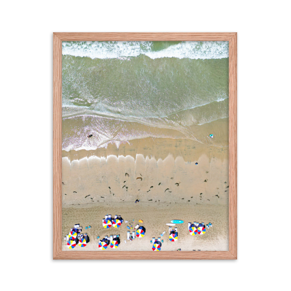 Beach Club Umbrella Framed poster