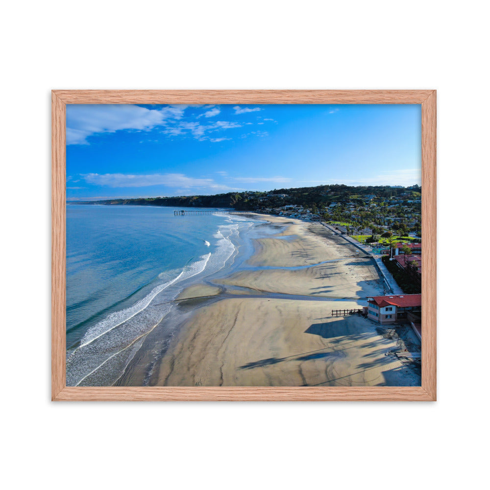 Not A Sole on the beach Framed poster