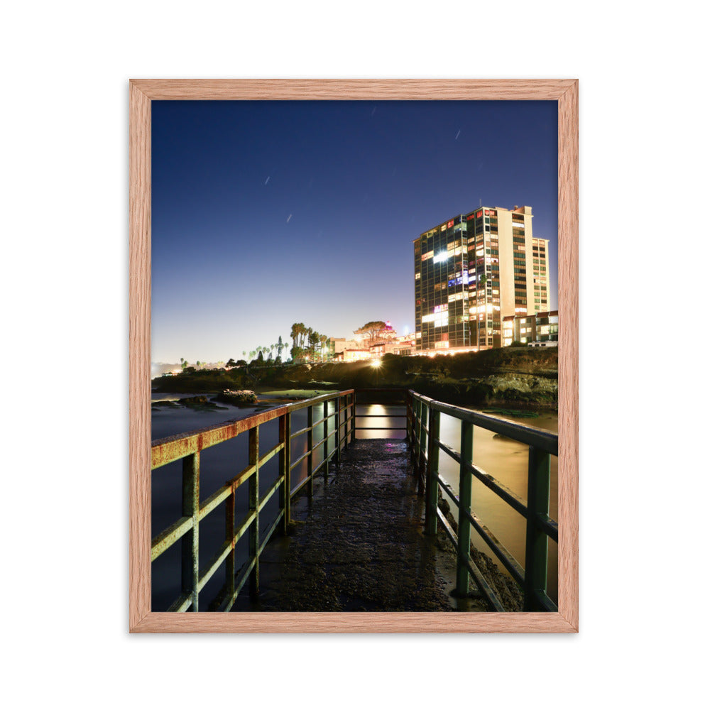 Late Night At The Pool Framed poster