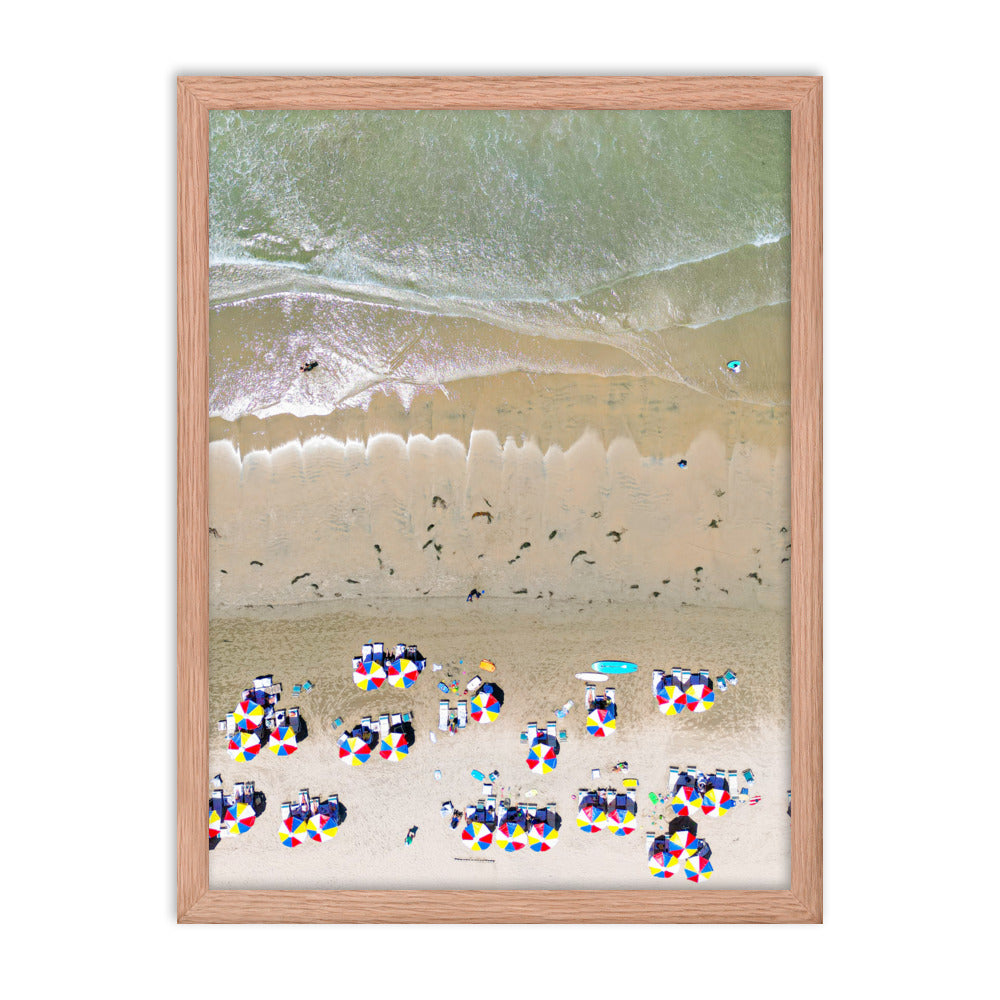Beach Club Umbrella Framed poster
