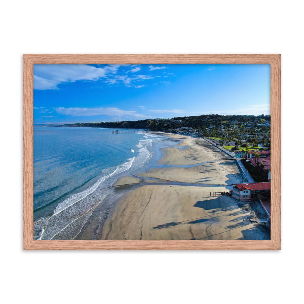 Not A Sole on the beach Framed poster