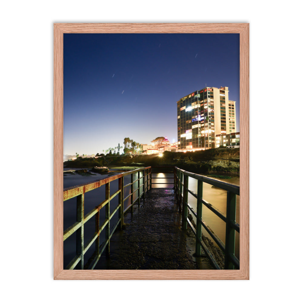 Late Night At The Pool Framed poster
