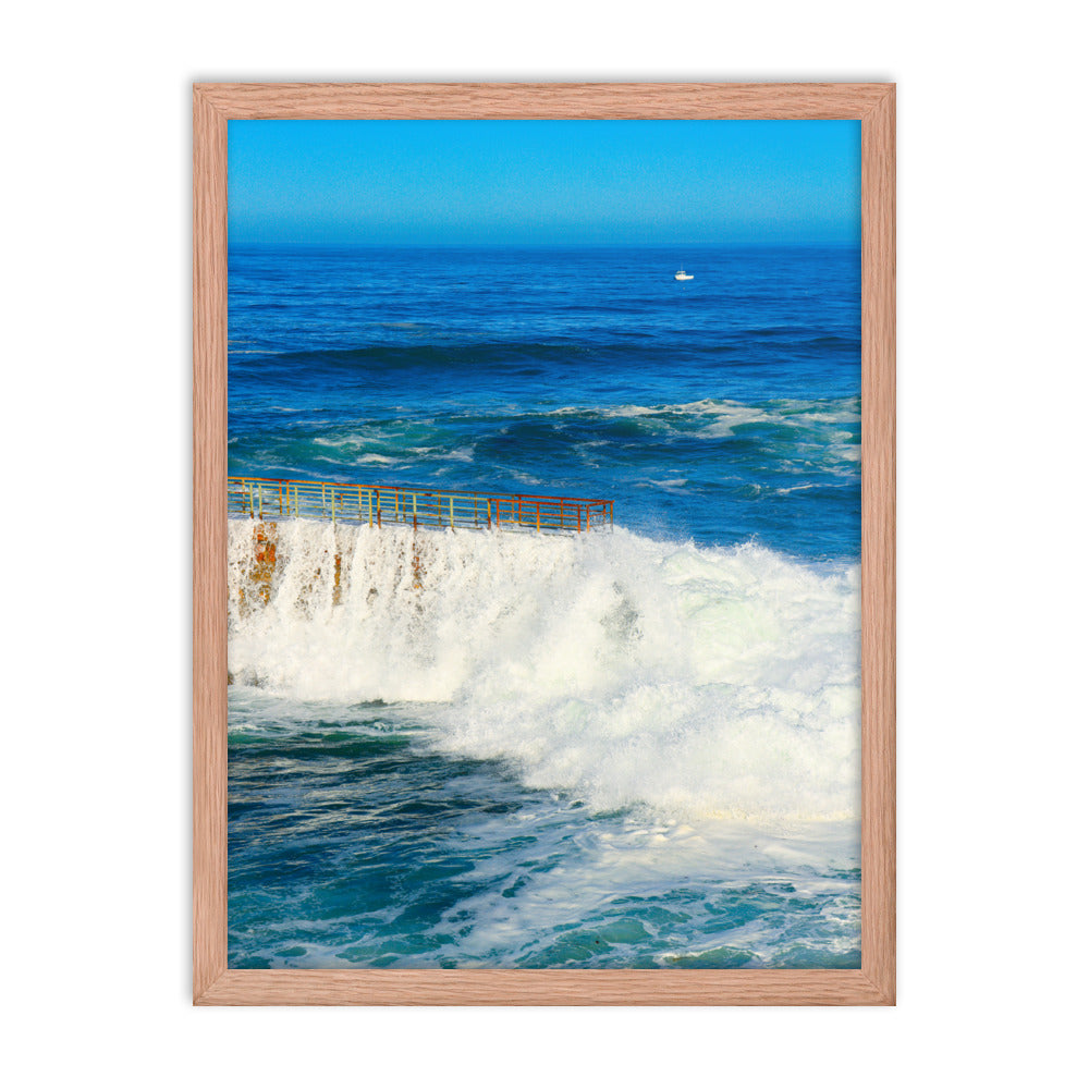 Breaking Over The Wall Framed poster