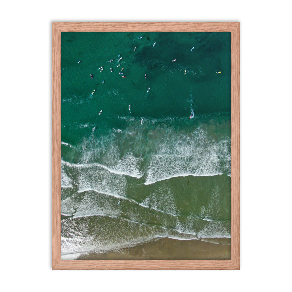 Surfing The Shores Framed poster