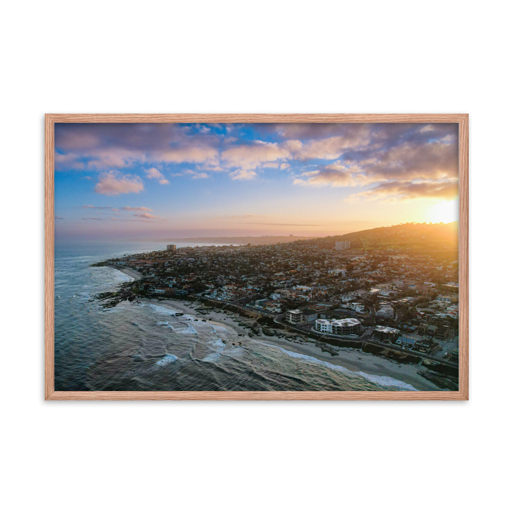 La Jollan Sunrise Framed poster