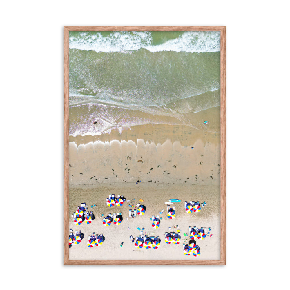 Beach Club Umbrella Framed poster