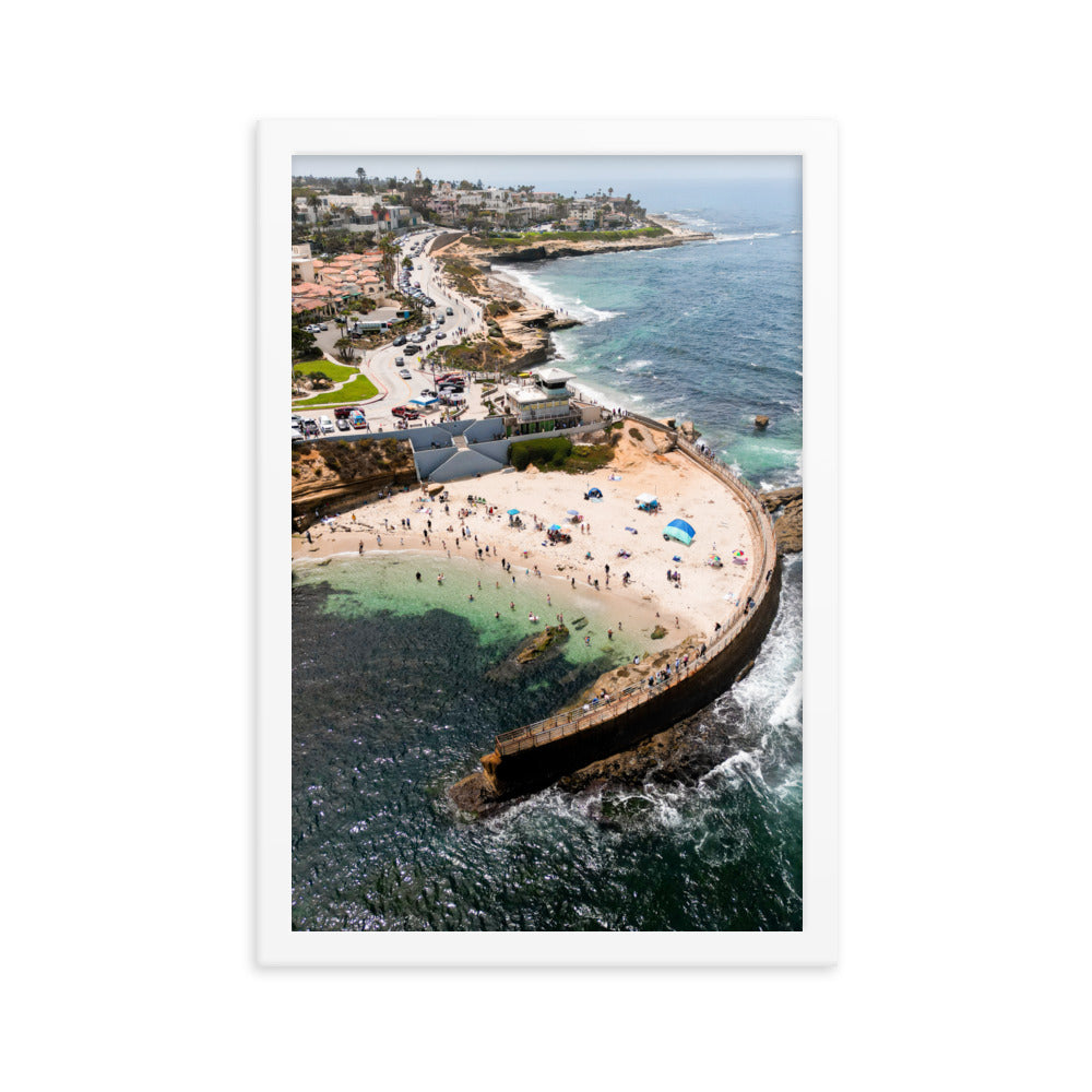 Kids At The Pool Framed poster
