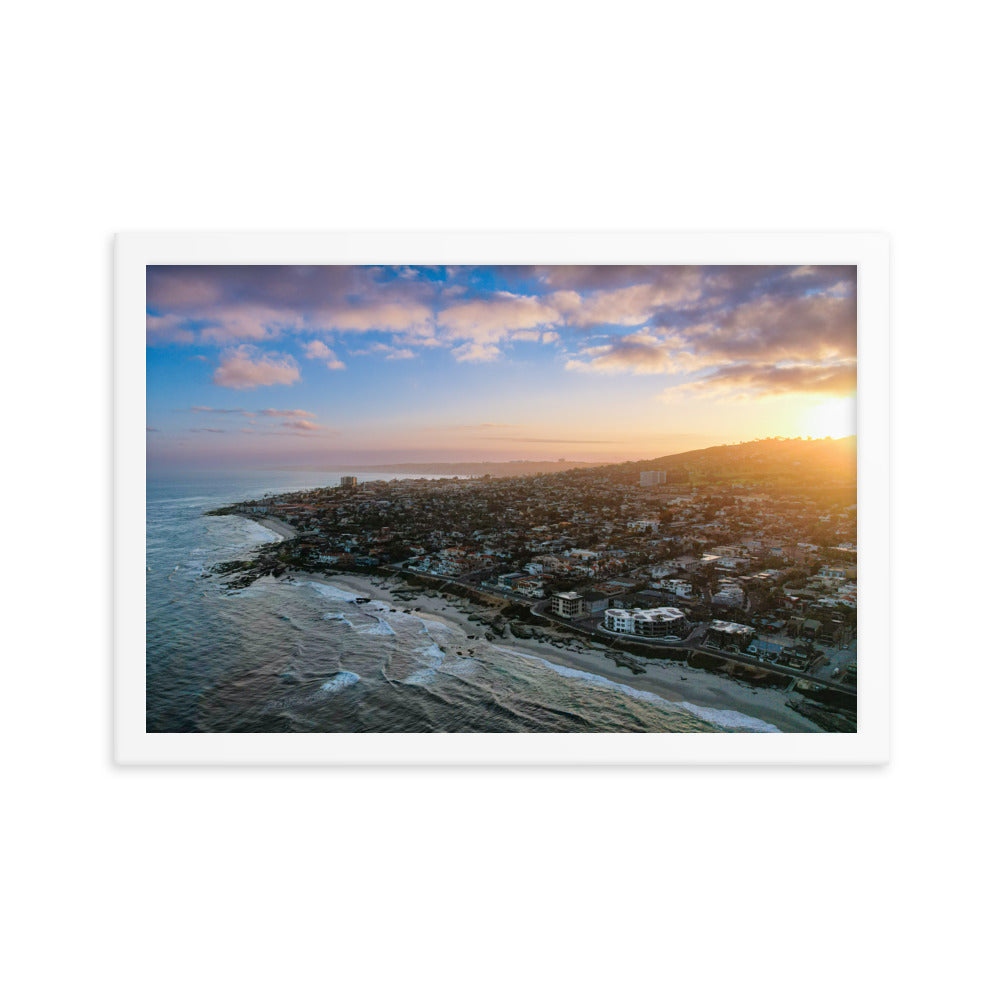 La Jollan Sunrise Framed poster