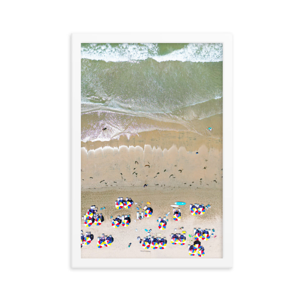Beach Club Umbrella Framed poster