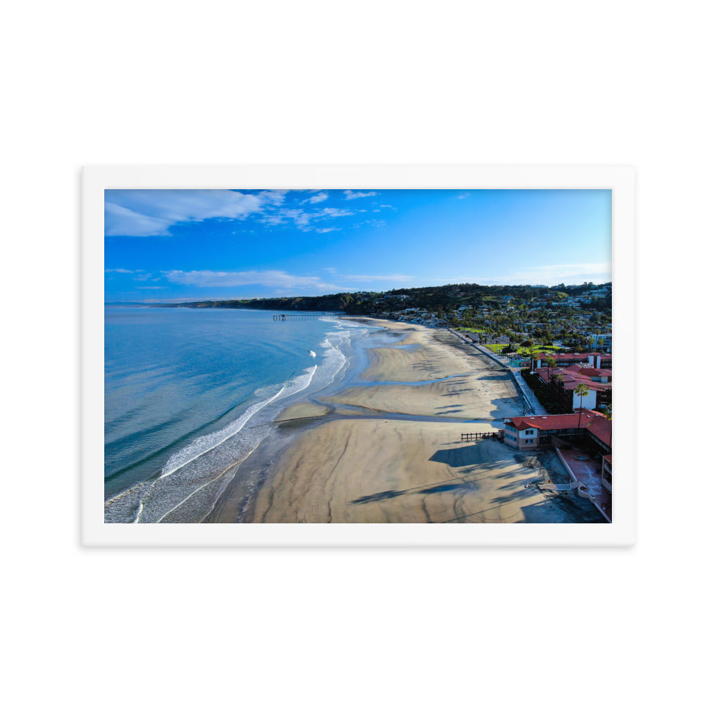 Not A Sole on the beach Framed poster