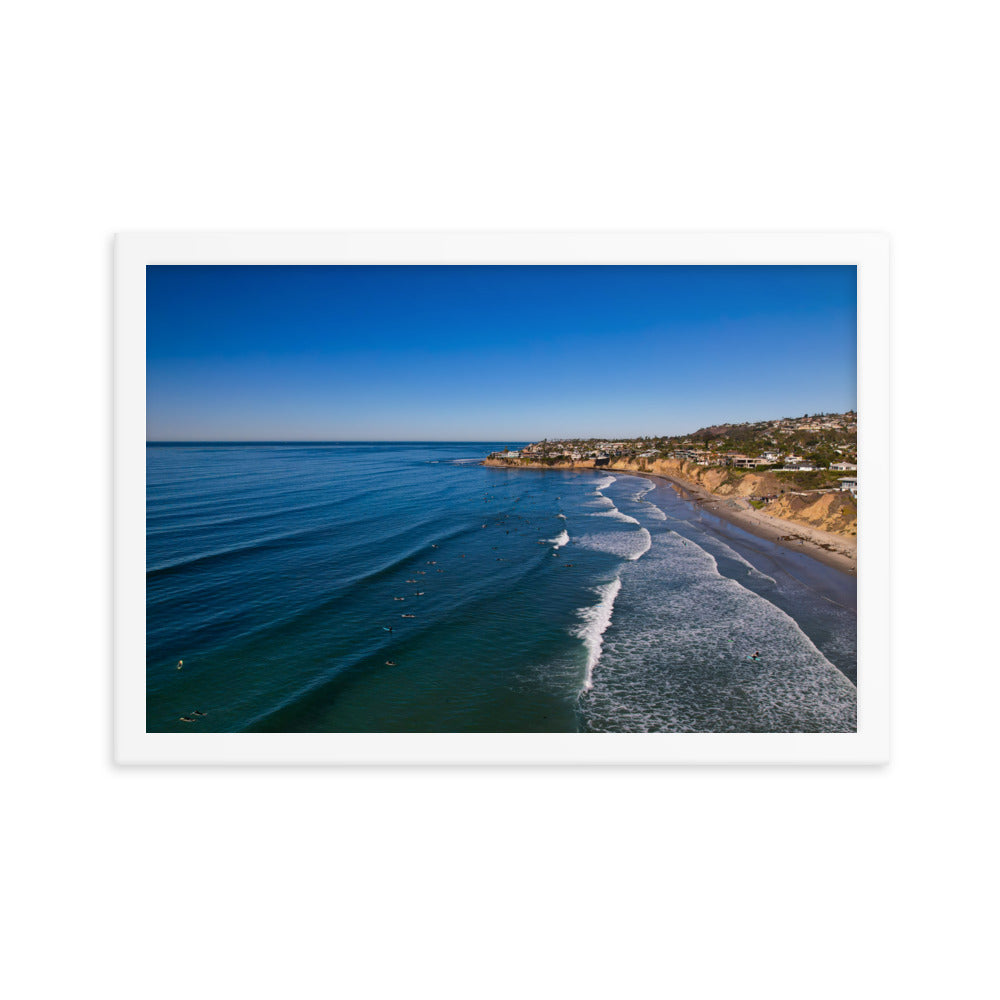 Tourmaline Surfing Park Framed poster