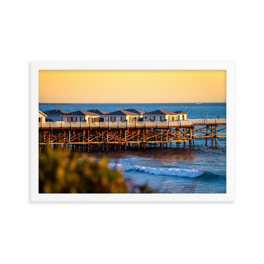 Crystal Clean Sunset Framed poster