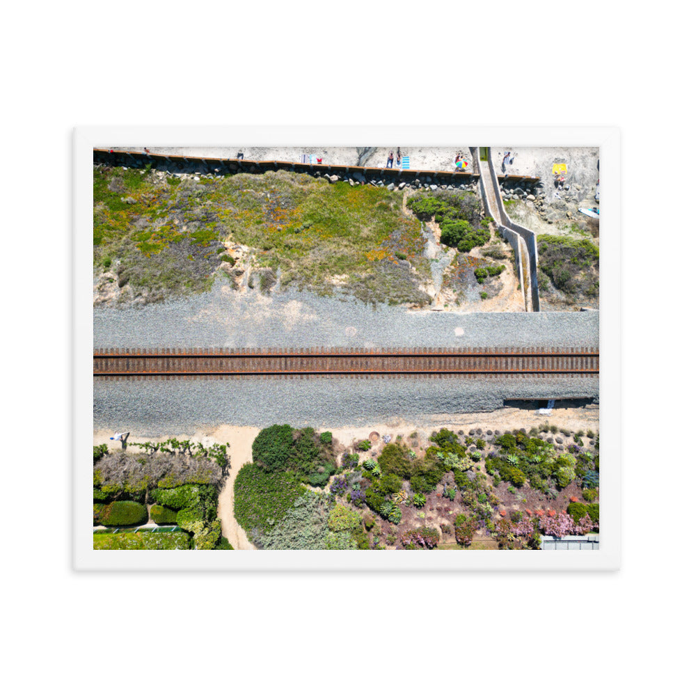 Train Tacks Del Mar Framed poster