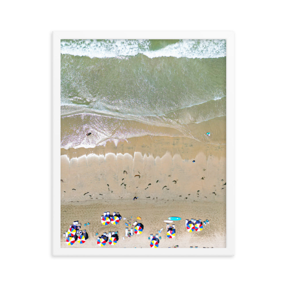 Beach Club Umbrella Framed poster