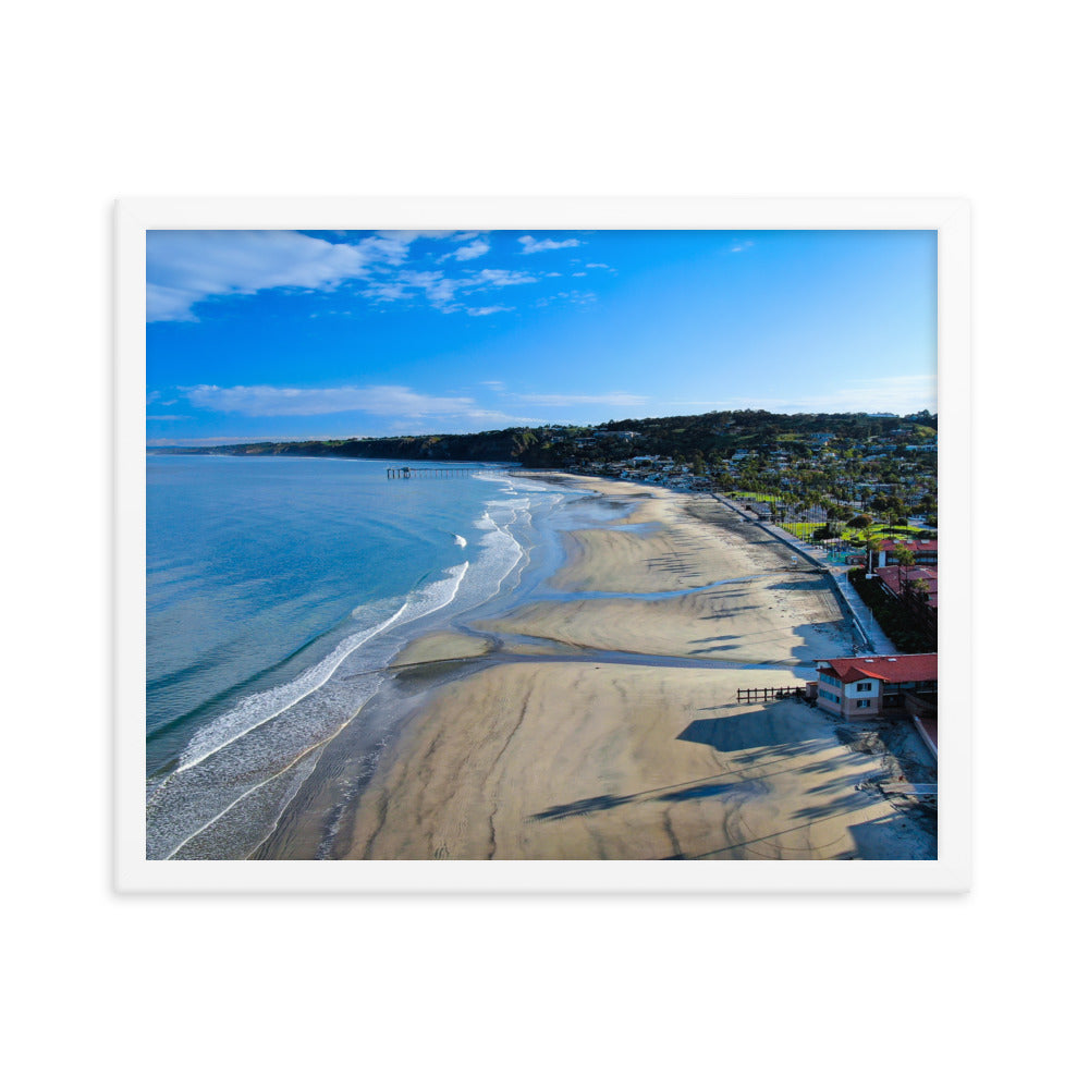 Not A Sole on the beach Framed poster