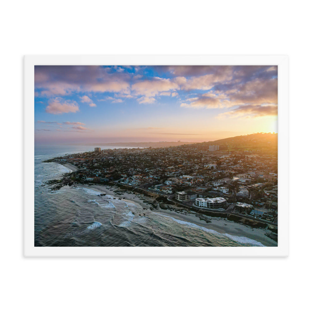 La Jollan Sunrise Framed poster