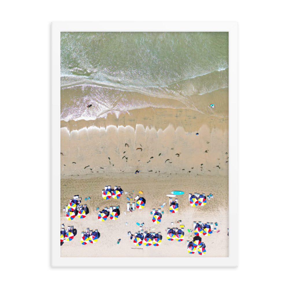 Beach Club Umbrella Framed poster