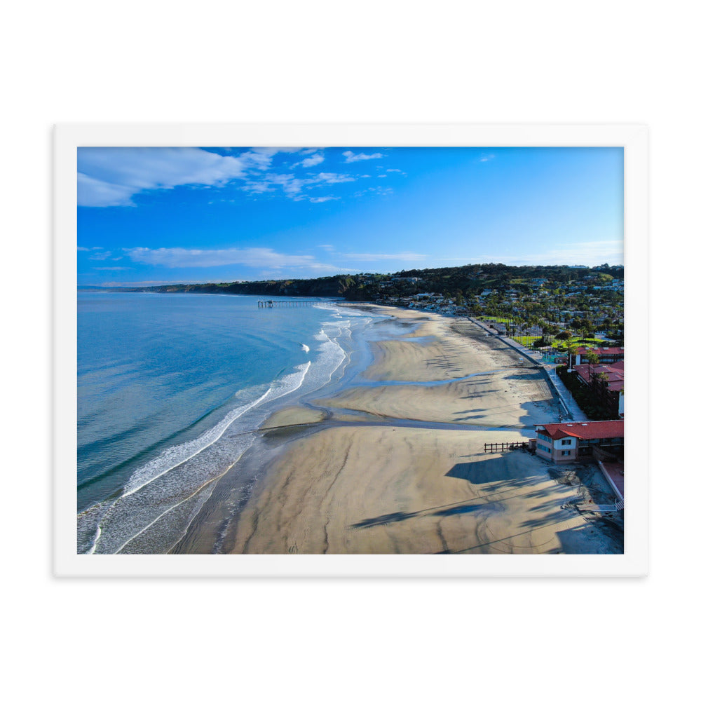 Not A Sole on the beach Framed poster