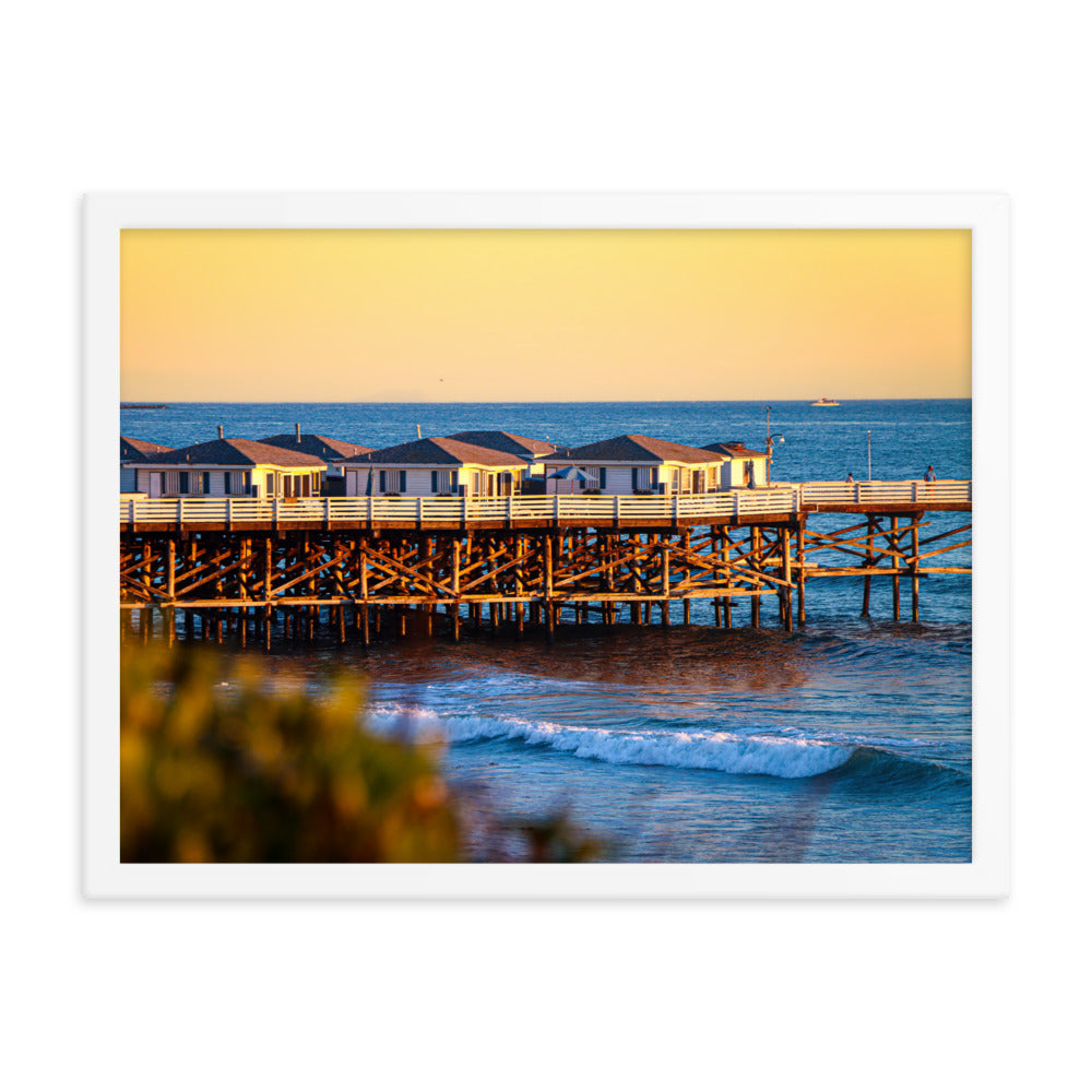 Crystal Clean Sunset Framed poster